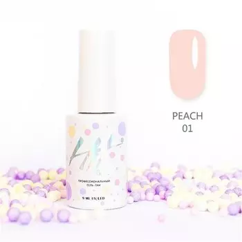 HIT Gel, Гель-лак Peach №01 (УЦЕНКА)