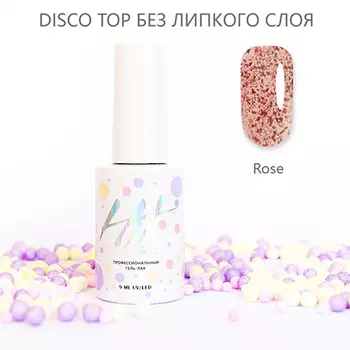 HIT Gel, Топ для гель-лака Disco Rose, 9 мл