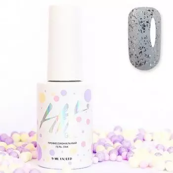 HIT Gel, Топ для гель-лака Disco Silver, 9 мл