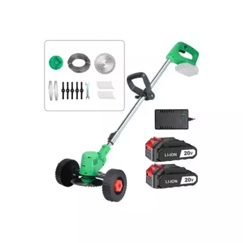 Триммер-газонокосилка аккумуляторный ZITREK GreenCut 20 Pro (20В, Li-ion аккумулятор 2шт, колеса)
