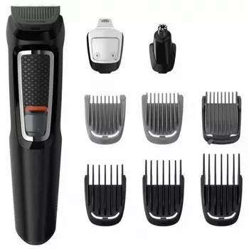 Триммер Philips MG3740/15 черный (насадок в компл:9шт)
