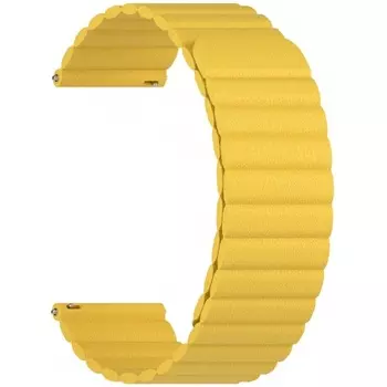 Универсальный кожаный ремешок LYAMBDA POLLUX для часов 20 mm DSP-15-20-YL Yellow