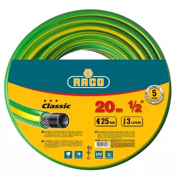 Поливочный шланг Rасо CLASSIC 40306-1/2-20 (трёхслойный, армированный, 1/2", 20 м)