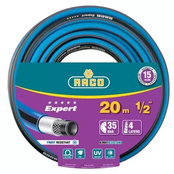 Поливочный шланг Rасо EXPERT 40302-1/2-20 (четырёхслойный, армированный, 1/2", 20 м)