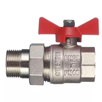 Полнопроходной шаровой кран с полусгоном Valtec BASE VT.227.N.06, ВР-НР, 1"