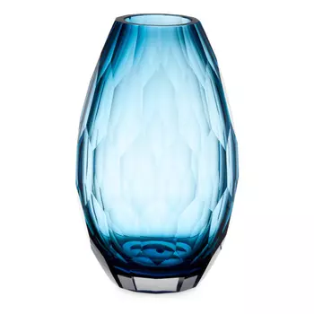 Ваза Decor de table Дальян стеклянная синяя 29 см