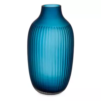 Ваза Decor de table Дальян стеклянная синяя 28 см