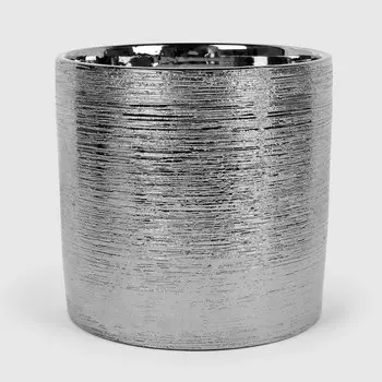 Ваза Mercury Deco керамическая серебристая 17,5х18 см
