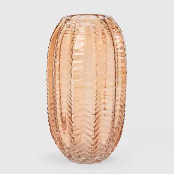 Ваза Mercury Deco стеклянная золотистая 15х28 см