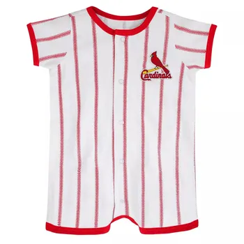 Белый комбинезон в тонкую полоску для младенцев St. Louis Cardinals Power Hitter Outerstuff