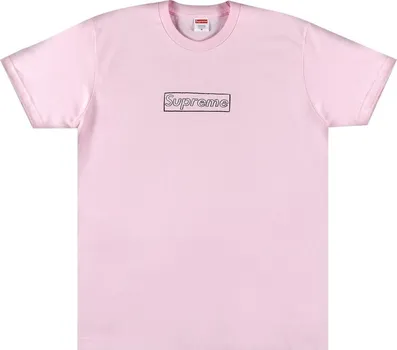Футболка Supreme x KAWS Chalk Logo Tee 'Light Pink', розовый