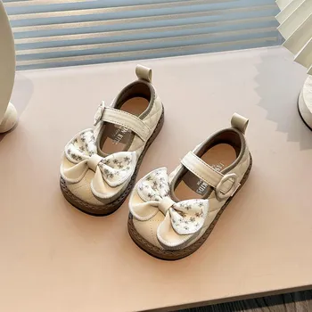 Туфли принцессы из нескользящей кожи для девочек весна 2025 г. Sizes 21-25, Pack of 5 темно-коричневого