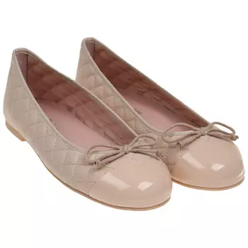 Стёганые балетки с тонким бантом Pretty Ballerinas