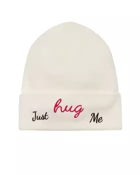 Шерстяная шапка с надписью "Just hug me" Regina детская