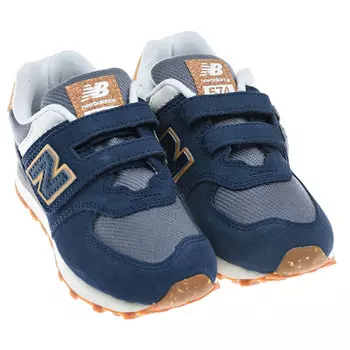 Синие кроссовки с желтым логотипом NEW BALANCE детские