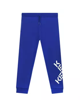 Синие спортивные брюки с лого KENZO детские