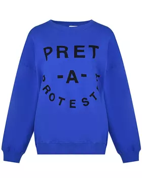 Синий свитшот с принтом "Pret-A-Protester" 5 Preview