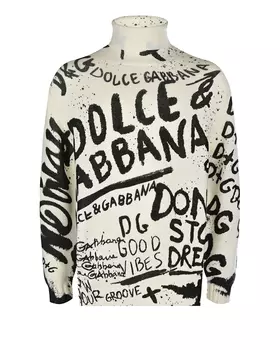Шерстяной джемпер с логотипом Dolce&amp;Gabbana детский