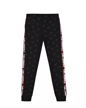 Спортивные брюки с красными лампасами Karl Lagerfeld kids детские
