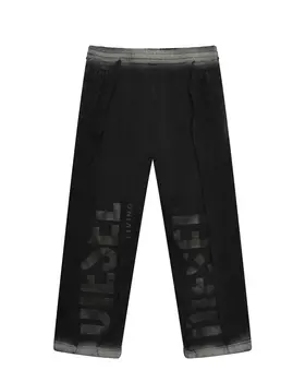 Спортивные брюки с лого, черные Diesel