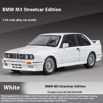 1:24 BMW M3 1988 уличная машина литая модель автомобиля из сплава металла 3 передачи инерционный руль коллекция хобби украшения мальчики дети подарок красный