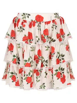 Юбка шелковая ROSES AND LACE