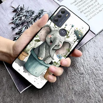 Милый чехол для телефона с изображением слоненка из мультфильма для Moto G84 G23 G24 G31 G32 G41 G51 G52 G53 G54 G71 G82 G42 G62 G200 G Play G Stylus Moto G82