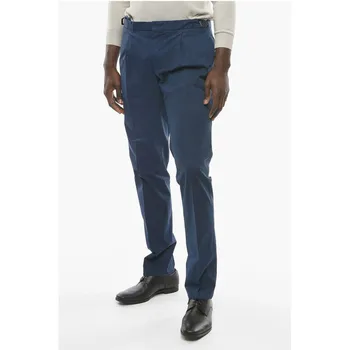 ID Брюки чинос с одинарной складкой и регулируемой талией Corneliani, Blue