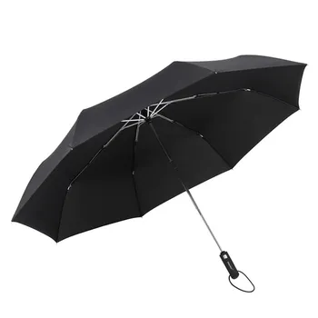 Automatic Man Umbrella Rain Large Size 122cm Windproof Big Umbrella for Men Outdoor Business Fold Umbrella Corporation серый
