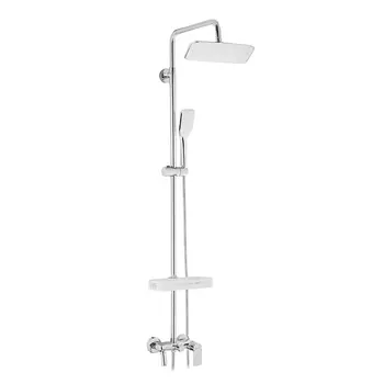 Душевая система Lemark Tropic с верхним душем с лейкой со смесителем хром (LM7002C)