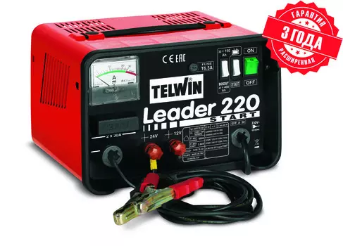 Пуско-зарядное сетевое устройство Telwin Leader 220 Start 230В(12/24В, 30А) (+ Антисептик-спрей для рук в подарок!)