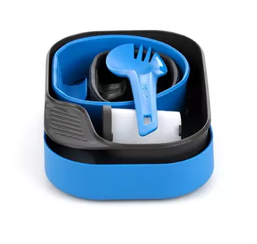 Портативный набор посуды Wildo CAMP-A-BOX® COMPLETE LIGHT BLUE, W102633 (+ Антисептик-спрей для рук в подарок!)