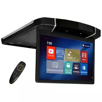 Потолочный монитор 15.6" Android ERGO ER15UN (1920x1080) Черный (+ Антисептик-спрей для рук в подарок!)
