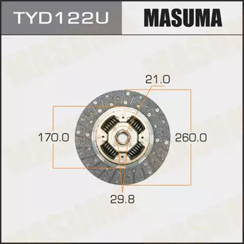 Диск сцепления MASUMA TYD122U