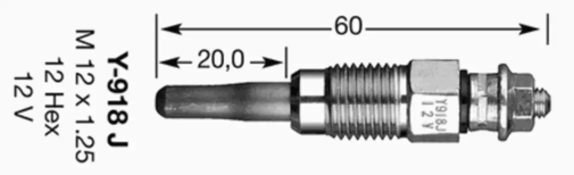 Свеча накаливания NGK 6285 Audi 80, VW Golf 1.6-1.9TD 75-00