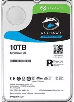 Жесткий диск 10 Тб Seagate SkyHawk AI Surveilance (ST10000VE0008) 3.5", SATA-III, 7200 об/мин