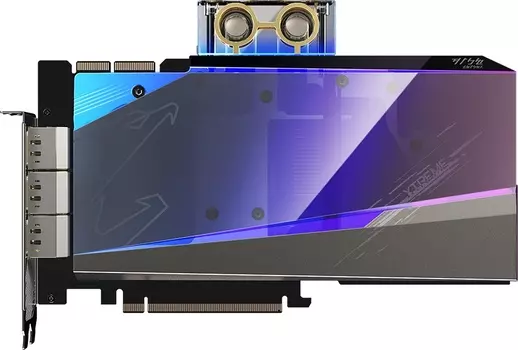 Видеокарта 24 Гб Gigabyte NVIDIA GeForce RTX 3090 Xtreme Waterforce WB 24G (GV-N3090AORUSX WB-24GD)