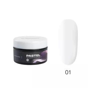 TNL Professional, Гель для наращивания Pastel жесткий, HEMA-Free №01, 18 мл