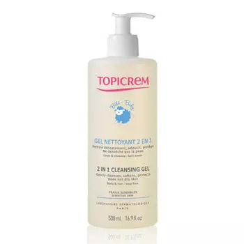 Topicrem, Гель для детей 2 в 1, 500 мл