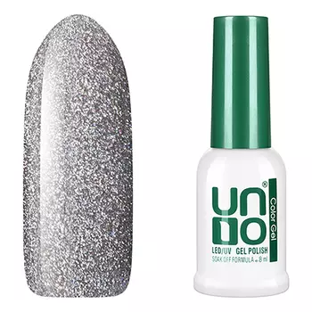 UNO, Гель-лак №315 Голограммное серебро, Holographic Silver, 8 мл