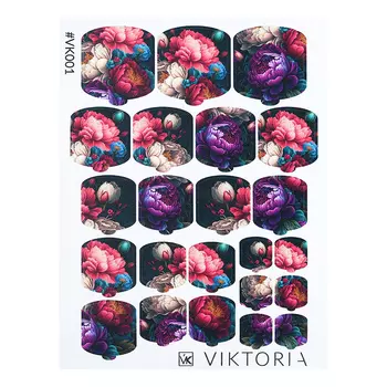 VIKTORIA, Плёнка для дизайна ногтей, №001