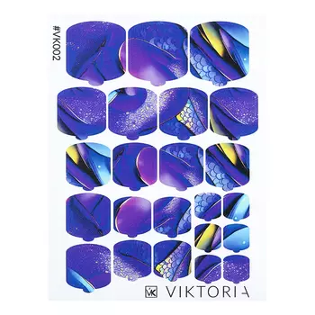 VIKTORIA, Плёнка для дизайна ногтей, №002