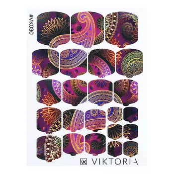 VIKTORIA, Плёнка для дизайна ногтей, №030