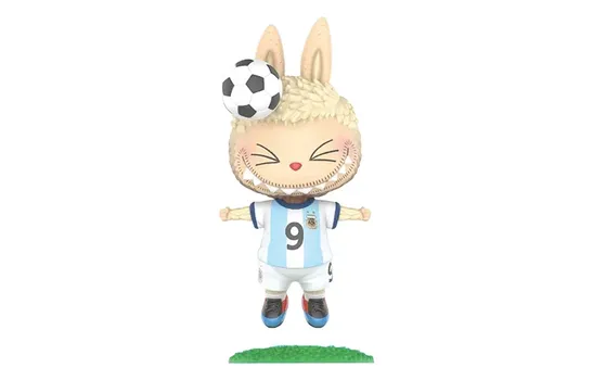 Фигурка Pop Mart Labubu The Monsters Argentina National Team Official Collection Blind Box, 15 см, Sergio Aguero