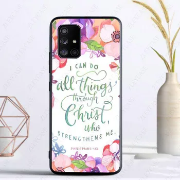 Филиппийцам Религиозная Библия Vers Funda для Samsung Galaxy A13 A53 A11 A12 A32 A22 A52 A10S A41 A42 A33 A30S A40 A71 A21S Чехлы Galaxy A10