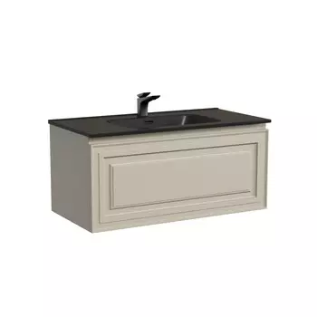 Тумба с раковиной Sancos Very 90 подвесная, 1 ящик, Beige Soft (раковина СN7002MB)