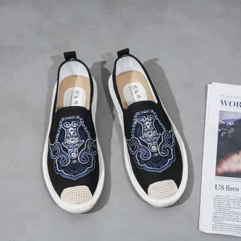 Модная дизайнерская обувь для мужчин Эспадрильи Zapatos De Hombre Новые парусиновые туфли для рыбалки Мужские повседневные кроссовки Мягкие мокасины для вождения 39 белый