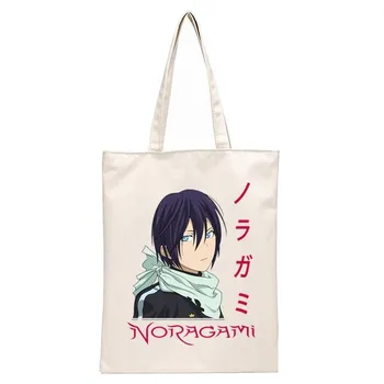 Сумки на плечо из японского аниме Noragami Kawaii Stray God YATO, повседневные сумки для покупок для девочек, женская элегантная холщовая сумка 24*26cm