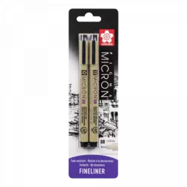 Набор капиллярных ручек Sakura "PIGMA MICRON" 2 шт (0,5 мм) Черный, в блистере