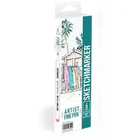 Набор капиллярных ручек SKETCHMARKER Artist fine pen Light Colors 6цв